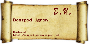 Doszpod Ugron névjegykártya